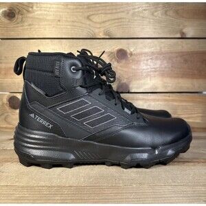 NEW Size 10 Adidas Terrex Unity Leather Mid Rain.RDY Black Sneakers Boots IF4977